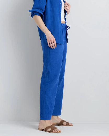100% Organic Cotton Gauze Straight Leg Pants