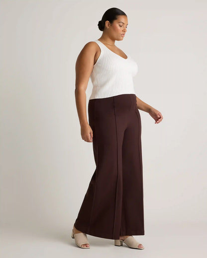 Ultra-Stretch Ponte Super Wide Leg Pants