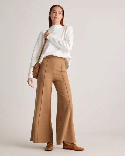 Ultra-Stretch Ponte Super Wide Leg Pants