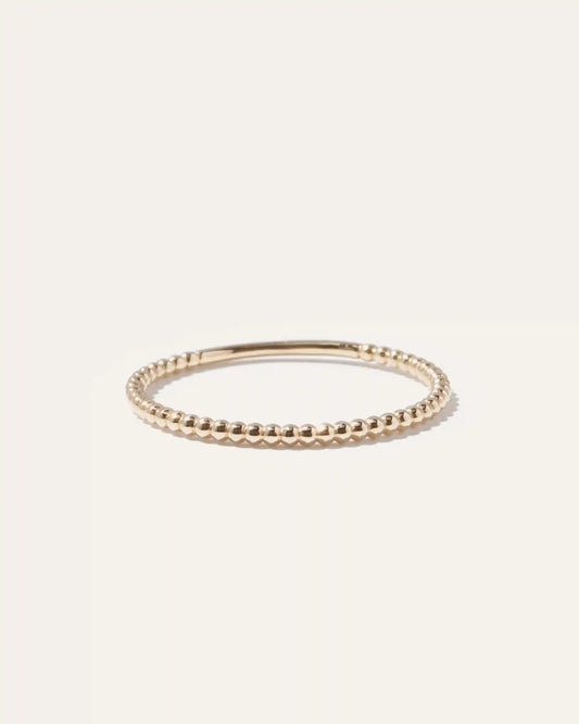 14K Gold Beaded Ring