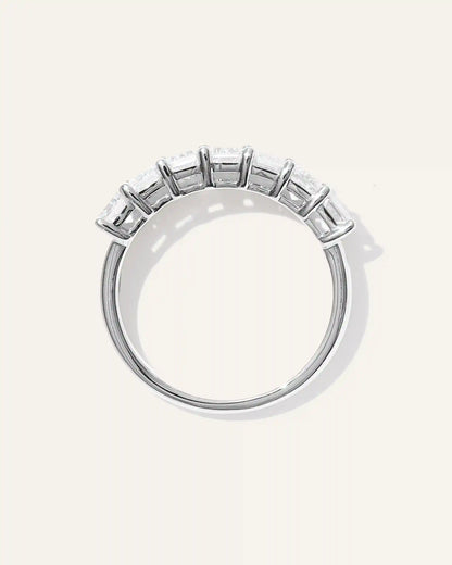 Lab Grown Diamond Emerald Seven Stone Band