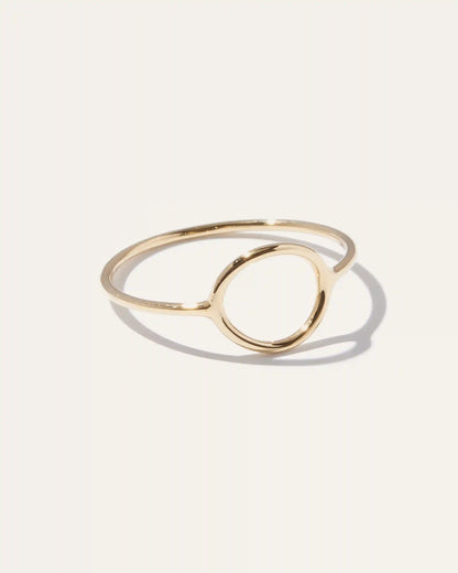 14K Gold Circle Ring