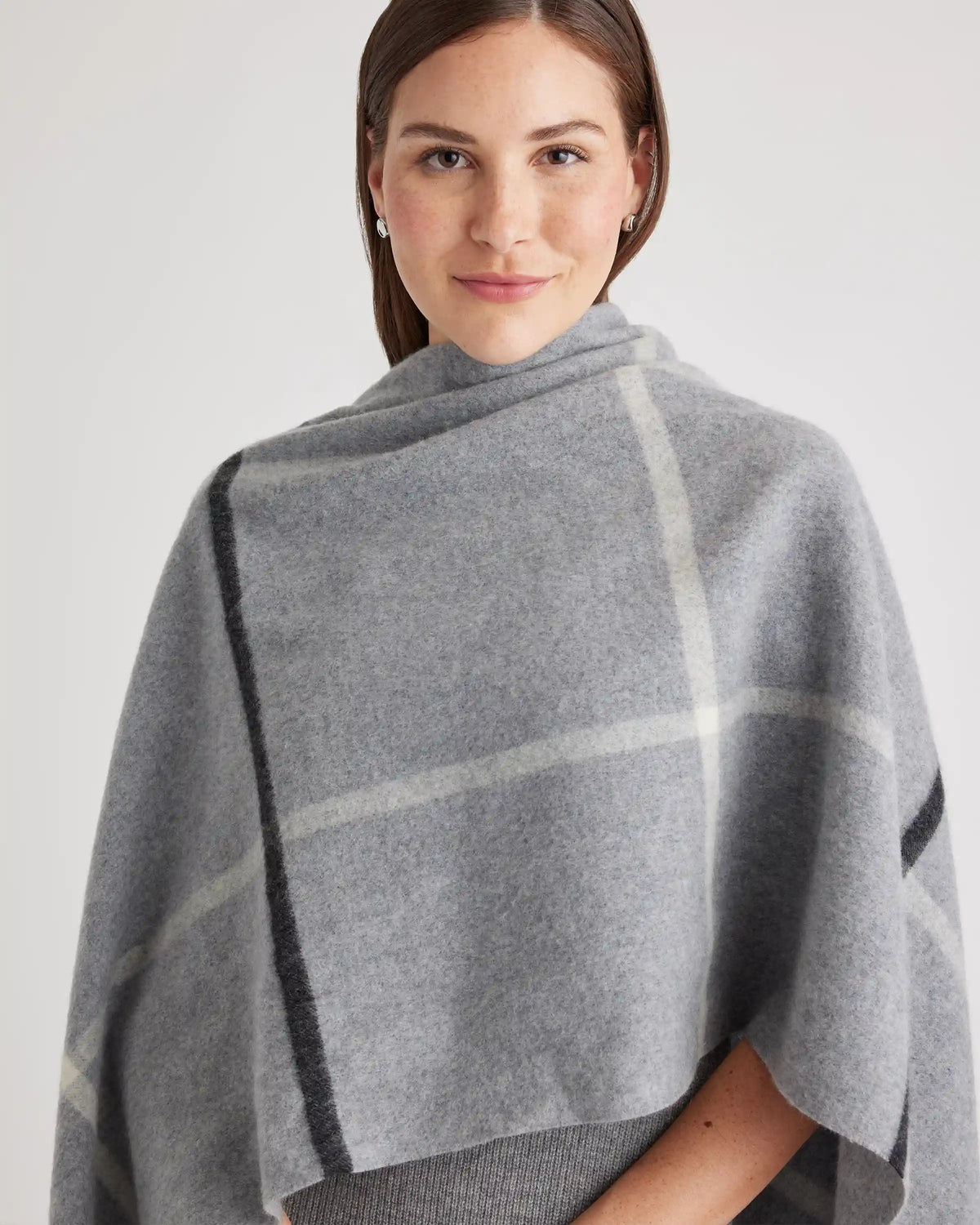 Mongolian Cashmere Plaid Wrap