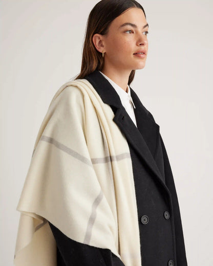 Mongolian Cashmere Plaid Wrap