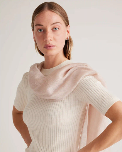 Lightweight Linen Silk Cashmere Scarf