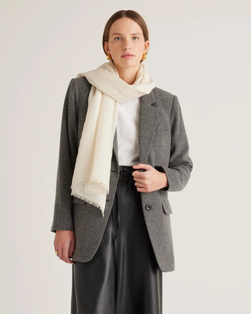 Lightweight Linen Silk Cashmere Scarf