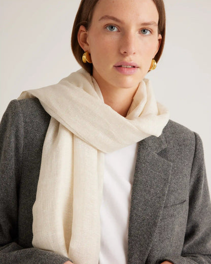 Lightweight Linen Silk Cashmere Scarf