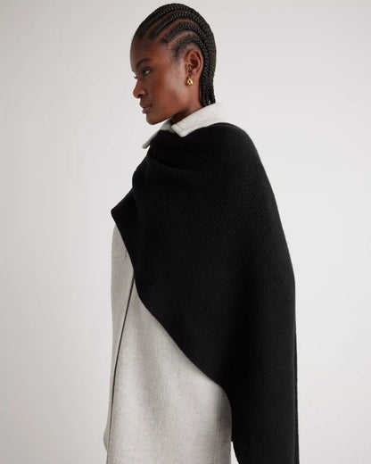 Mongolian Cashmere Ribbed Wrap