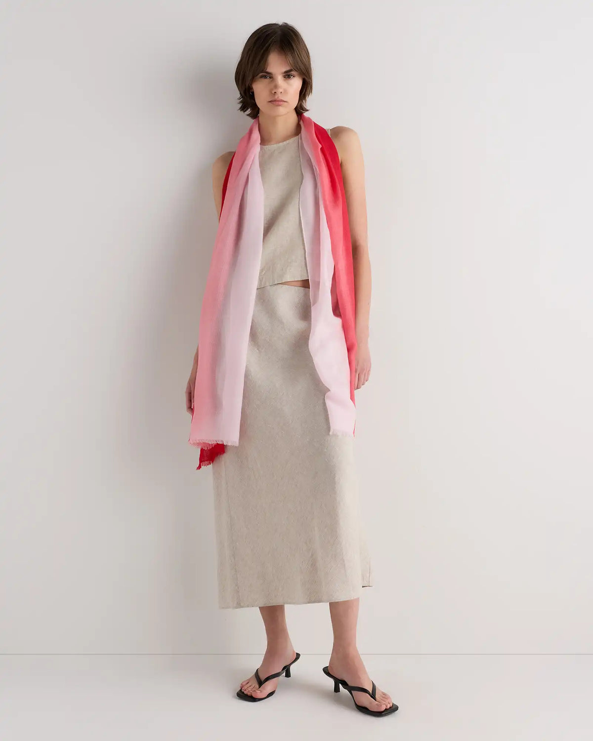 Featherweight Merino Wool Dip-Dye Scarf