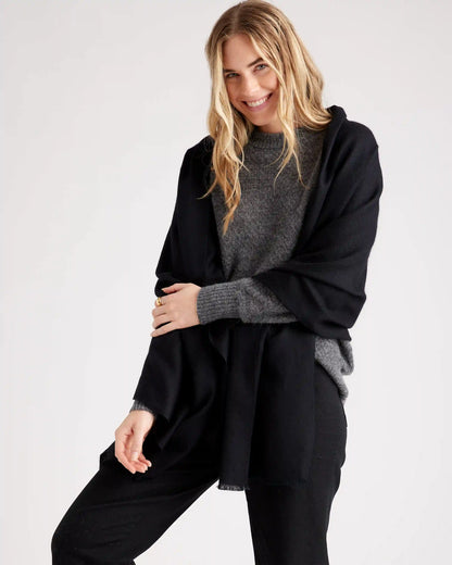 Featherweight Cashmere Silk Frayed Edge Scarf