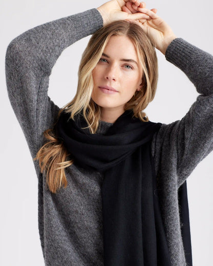 Featherweight Cashmere Silk Frayed Edge Scarf