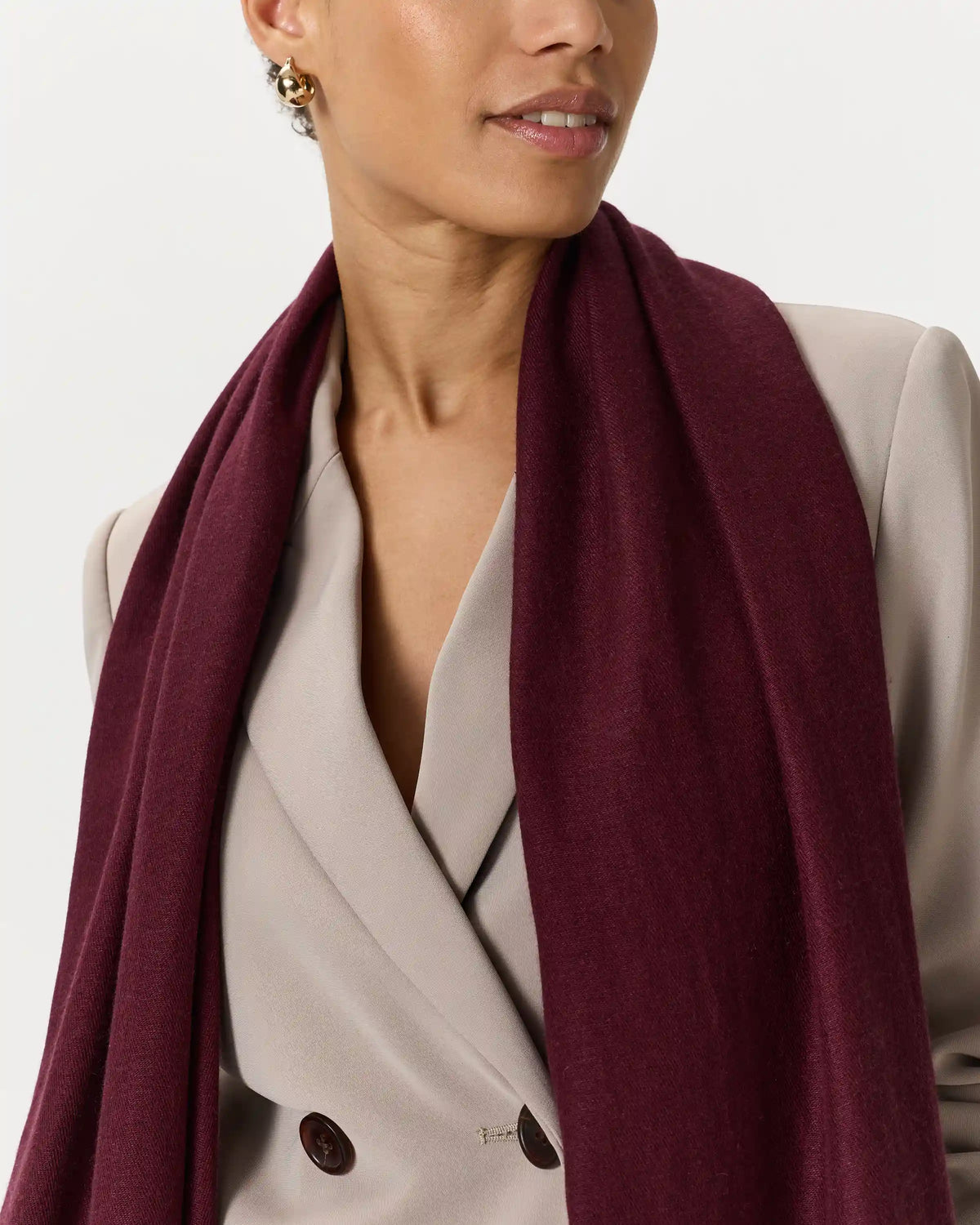 Featherweight Cashmere Silk Frayed Edge Scarf