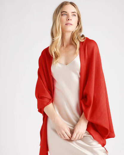 Featherweight Cashmere Silk Frayed Edge Scarf