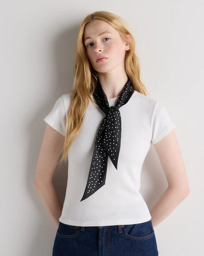 100% Silk Printed Skinny Scarf