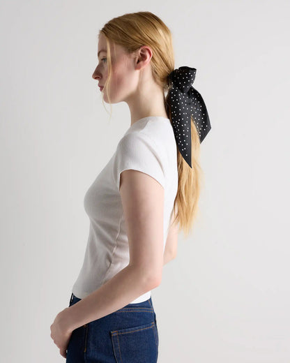 100% Silk Printed Skinny Scarf
