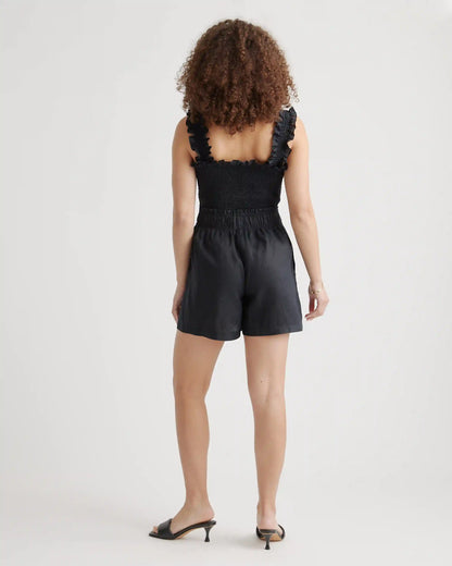 100% European Linen High Waisted Shorts