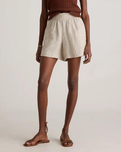 100% European Linen High Waisted Shorts