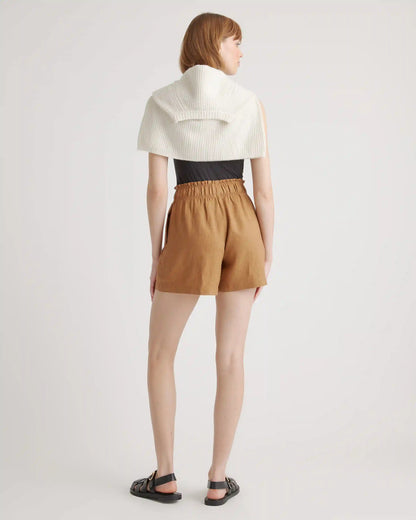 100% European Linen High Waisted Shorts
