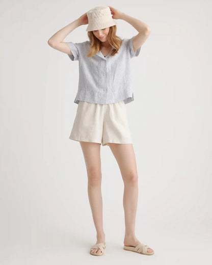 100% European Linen High Waisted Shorts
