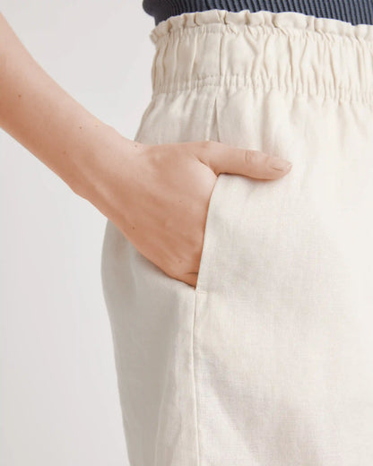 100% European Linen High Waisted Shorts