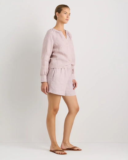 100% European Linen High Waisted Shorts