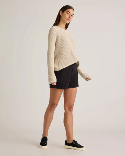 Organic Stretch Cotton Twill Utility Shorts