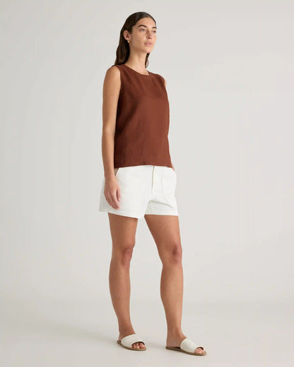 Organic Stretch Cotton Twill Utility Shorts