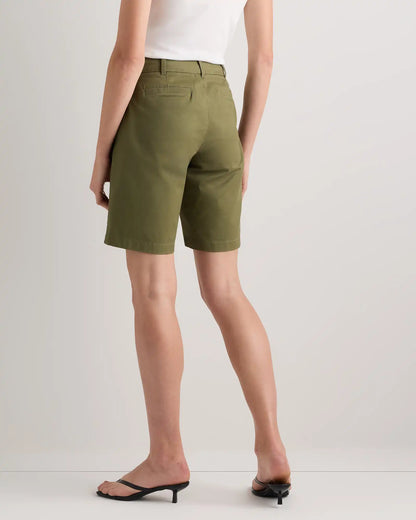 Organic Stretch Cotton Chino Bermuda Shorts
