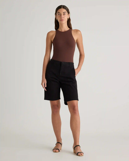 Organic Stretch Cotton Chino Bermuda Shorts