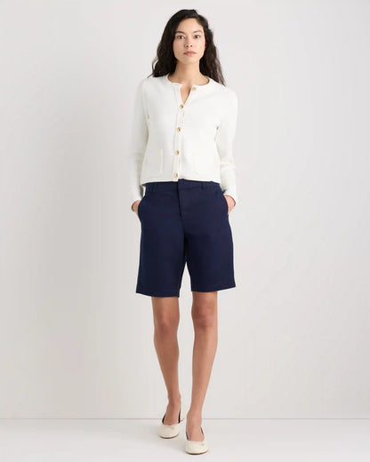 Organic Stretch Cotton Chino Bermuda Shorts