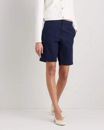 Organic Stretch Cotton Chino Bermuda Shorts