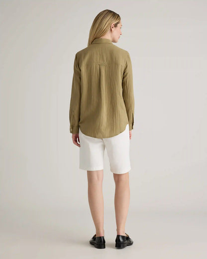 Organic Stretch Cotton Chino Bermuda Shorts