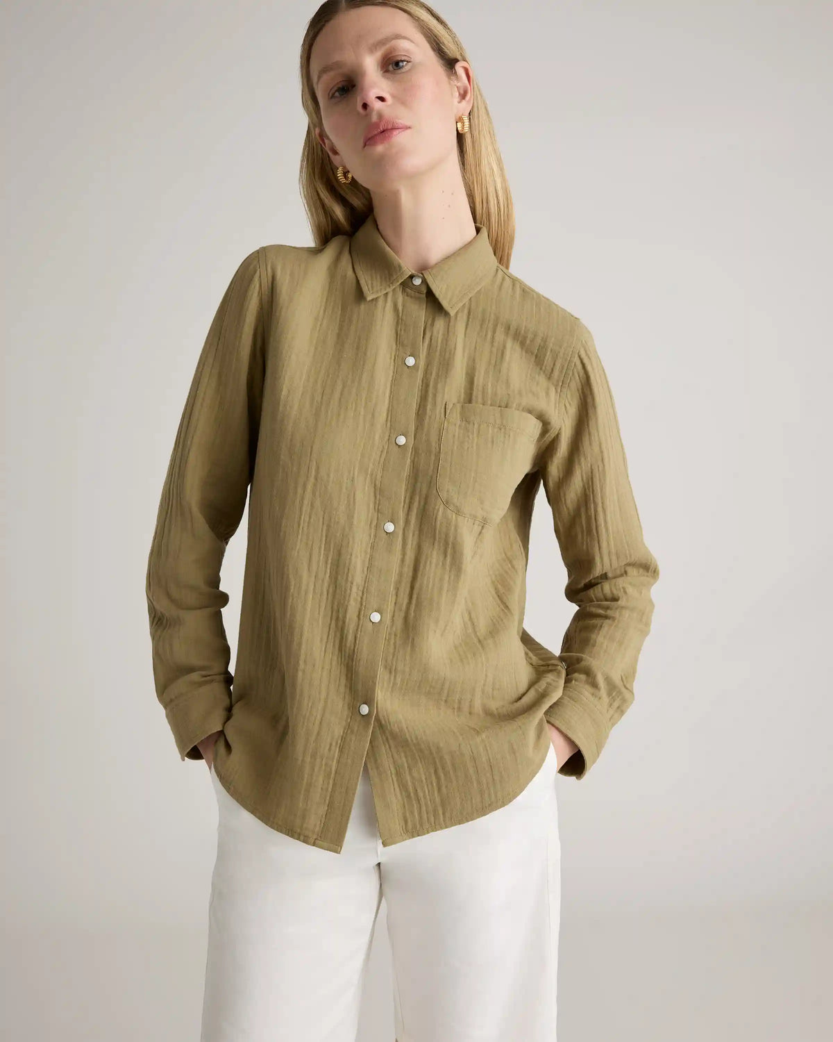 Organic Stretch Cotton Chino Bermuda Shorts