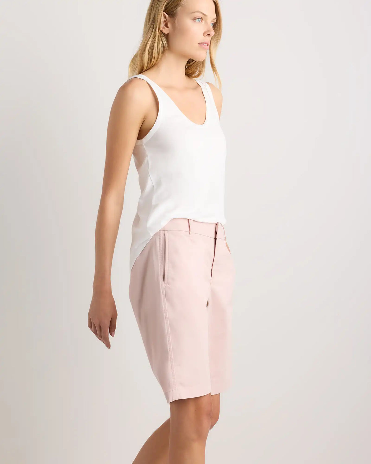 Organic Stretch Cotton Chino Bermuda Shorts
