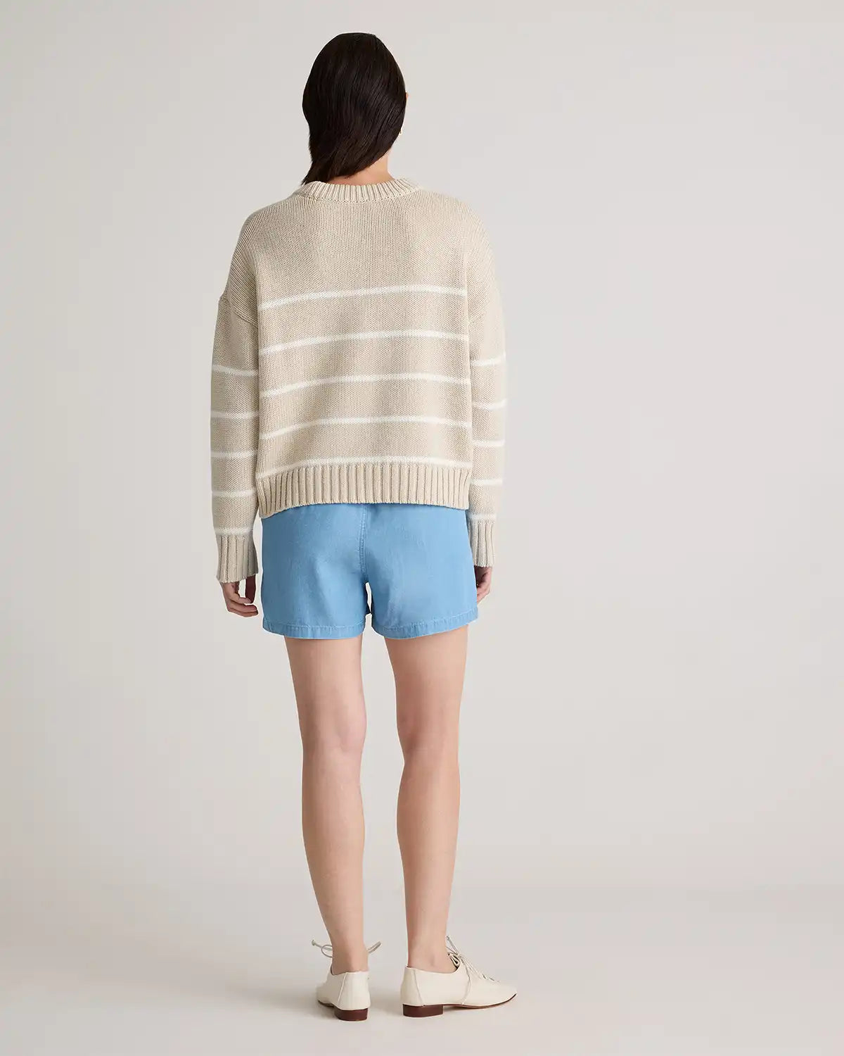 Pull-On Tencel Chambray Shorts