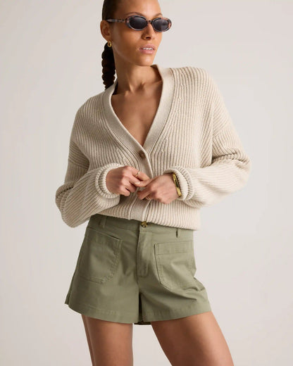 Stretch Cotton Chino Patch Pocket Shorts