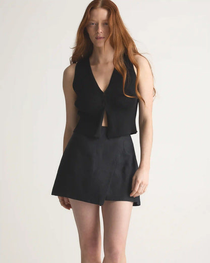 100% European Linen Skort