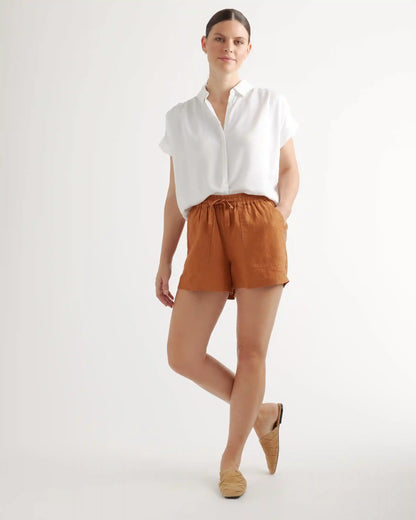 100% European Linen Shorts