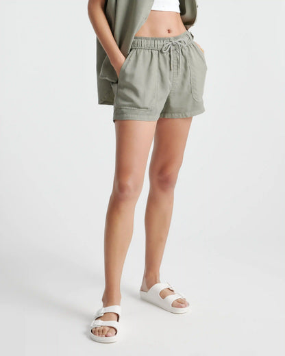 Vintage Wash Tencel Utility Shorts