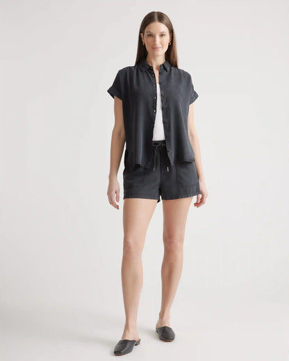 Vintage Wash Tencel Utility Shorts