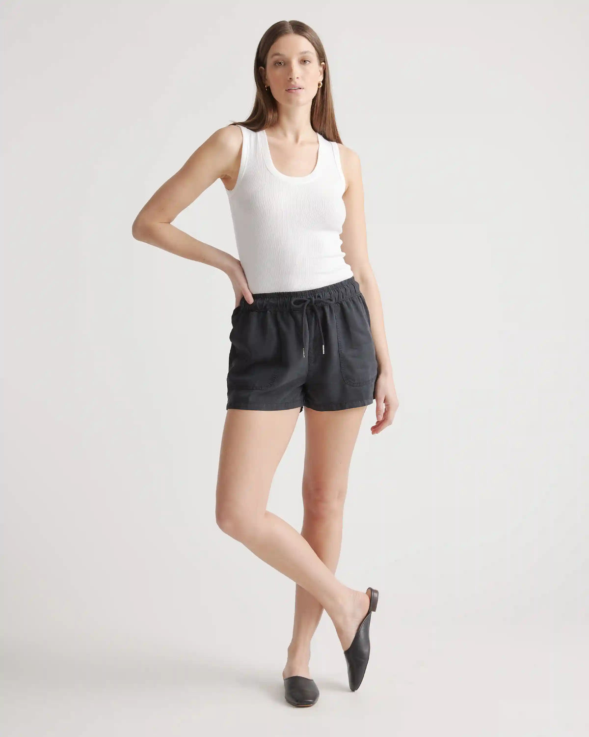 Vintage Wash Tencel Utility Shorts