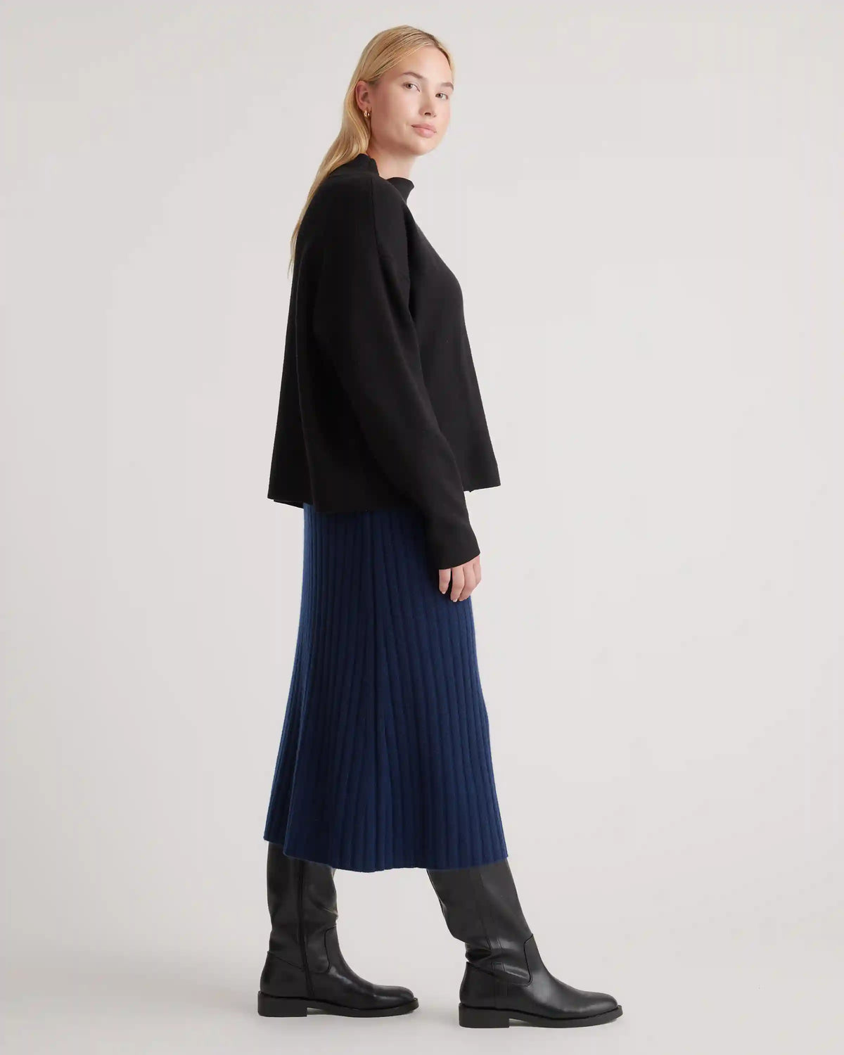 Mongolian Cashmere Midi Skirt