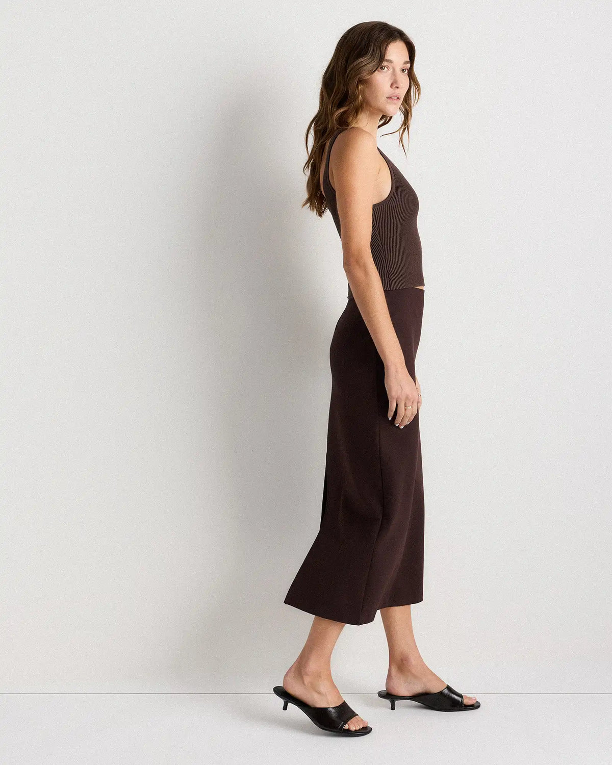 Ultra-Stretch Ponte Maxi Pencil Skirt