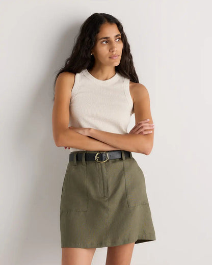 100% European Linen Utility Skort