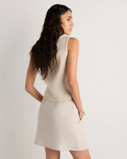 100% European Linen Utility Skort