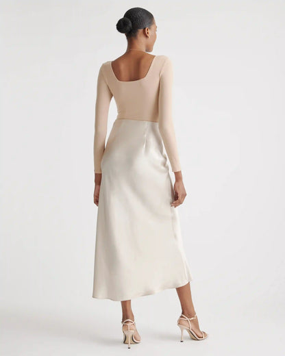 100% Washable Silk Maxi Skirt