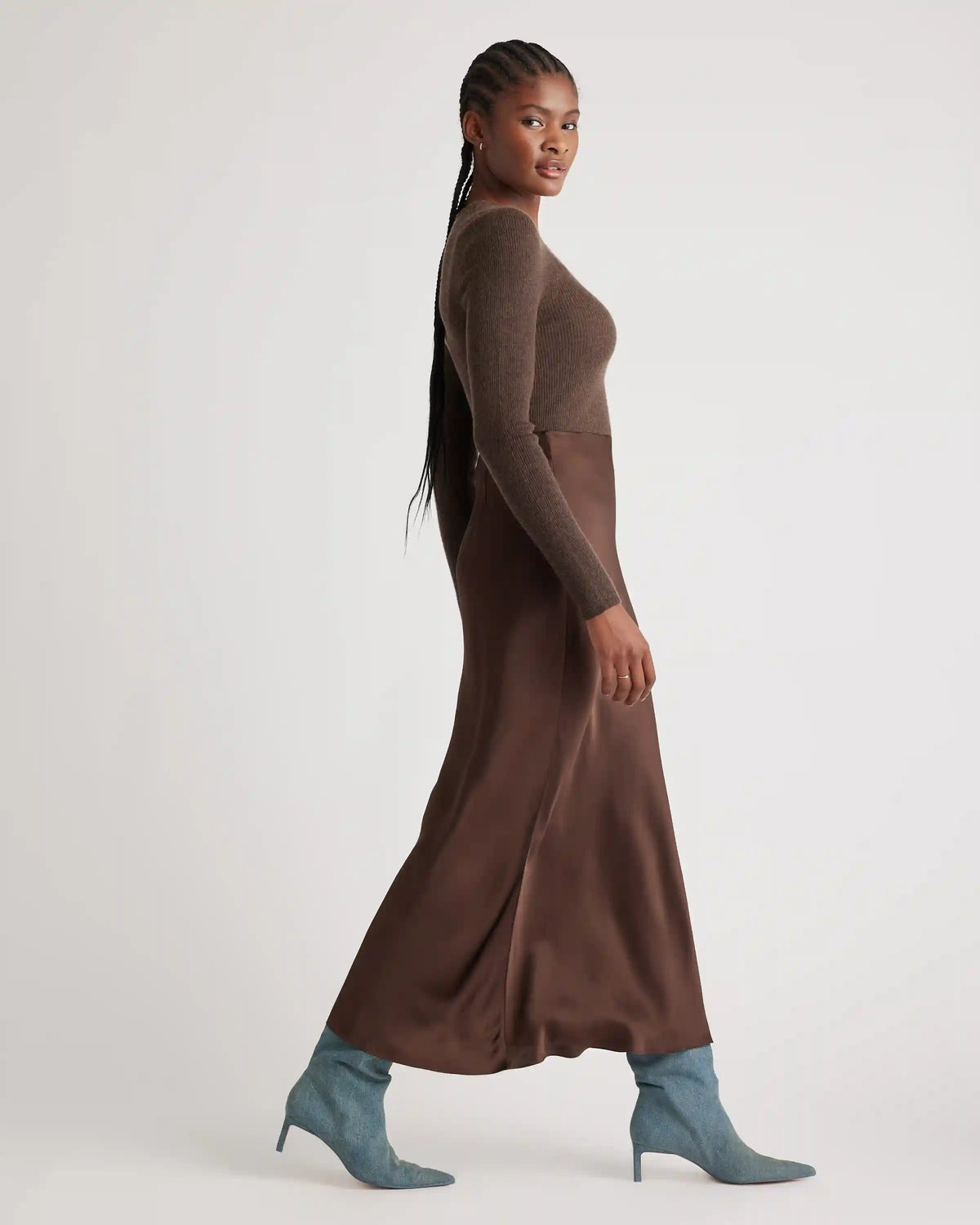 100% Washable Silk Maxi Skirt