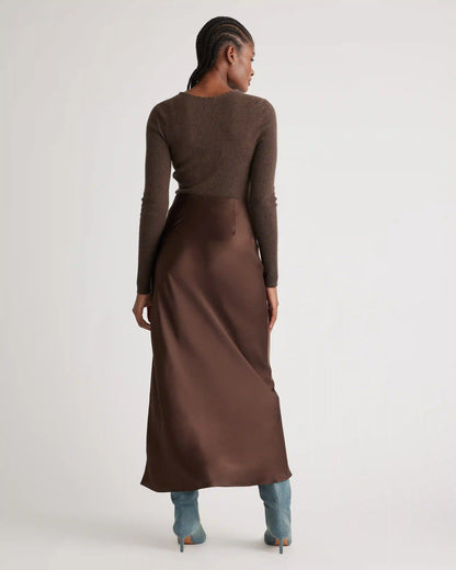 100% Washable Silk Maxi Skirt
