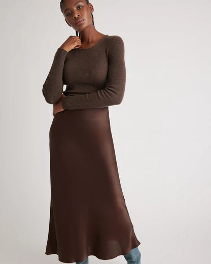 100% Washable Silk Maxi Skirt
