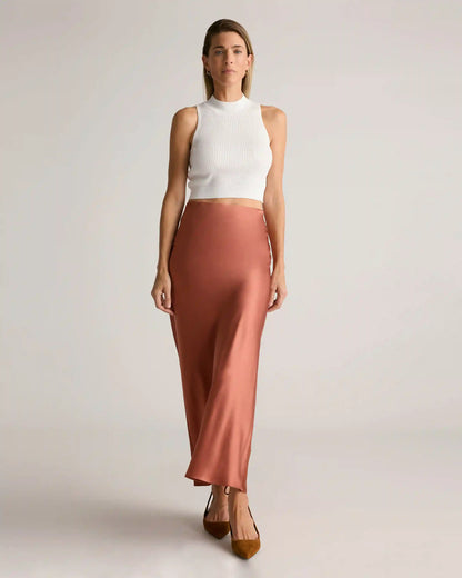 100% Washable Silk Maxi Skirt